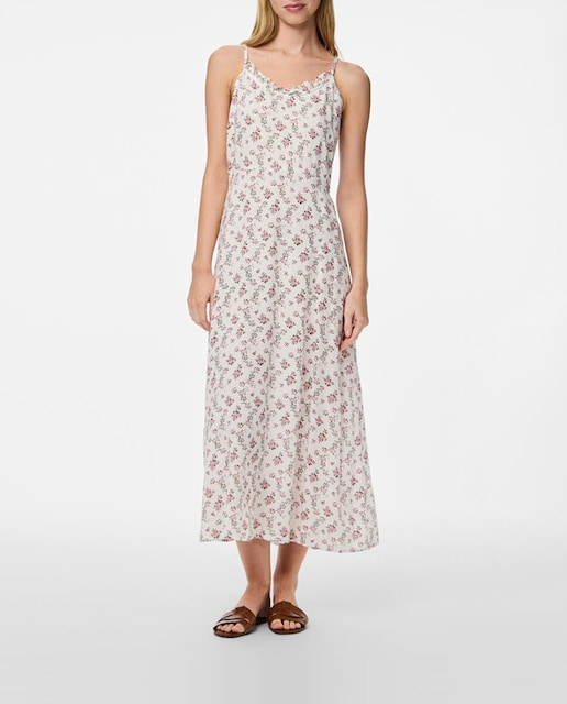 Imagen 0 de Vestido largo de tirantes con escote en pico