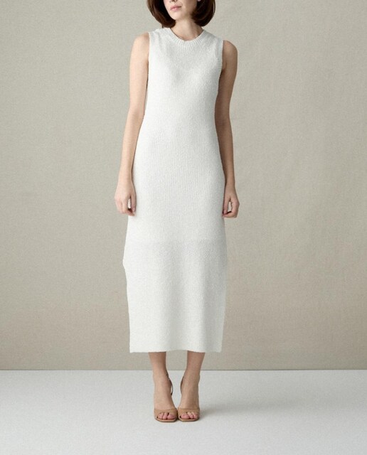 Imagen 0 de Vestido punto cinta largo