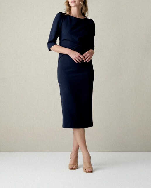 Imagen 0 de Vestido nudo en cintura m 3/4 estampado