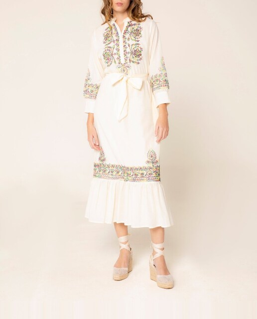 Imagen 0 de Vestido midi bordado Isabela