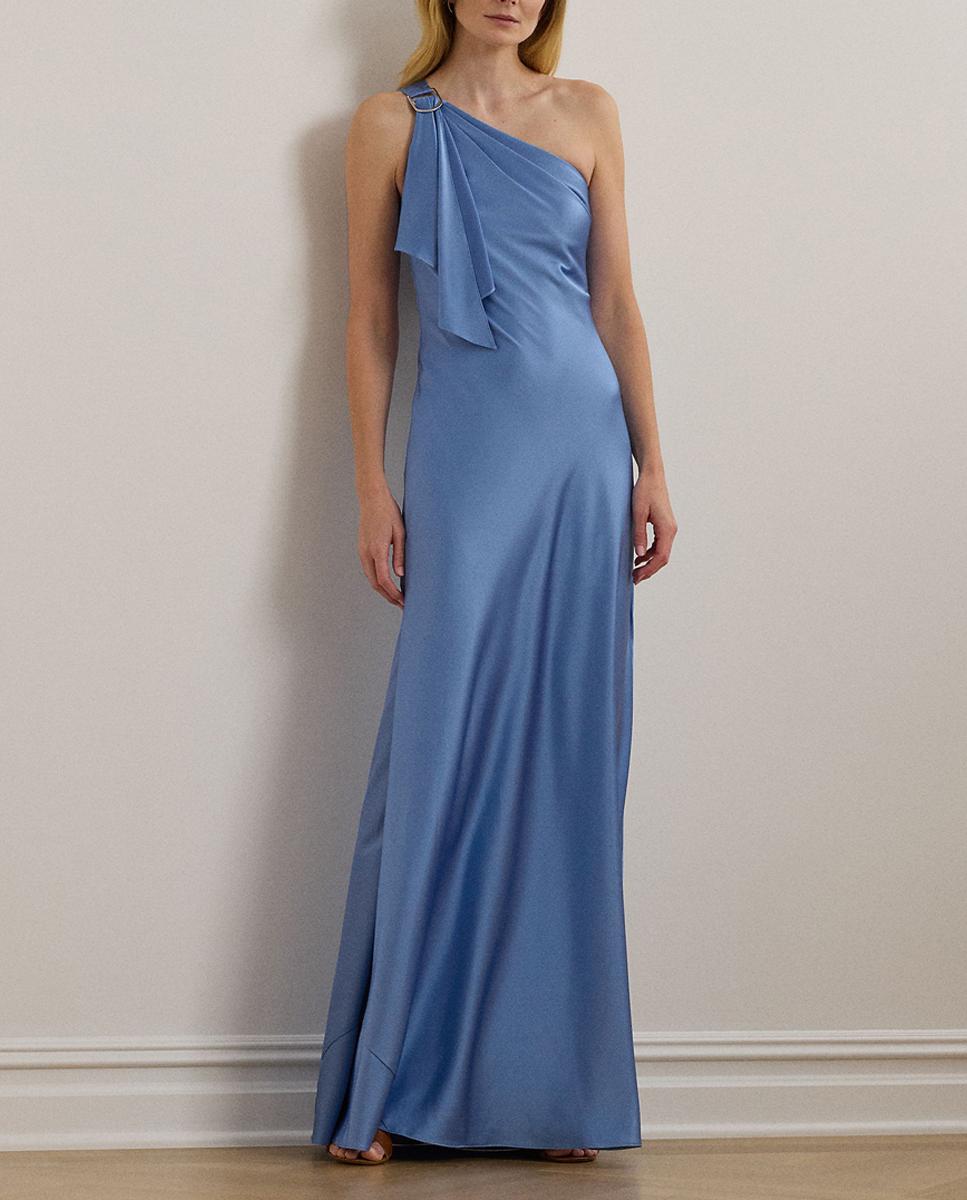 Imagen 0 de Vestido largo de raso fluido