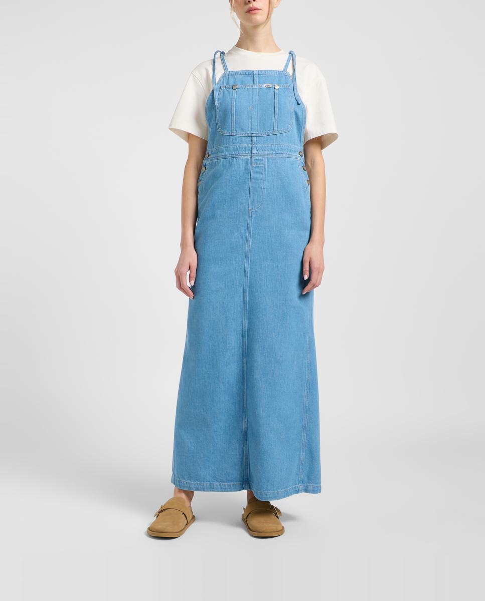 Imagen 0 de Vestido largo de mujer con tirantes y corte holgado
