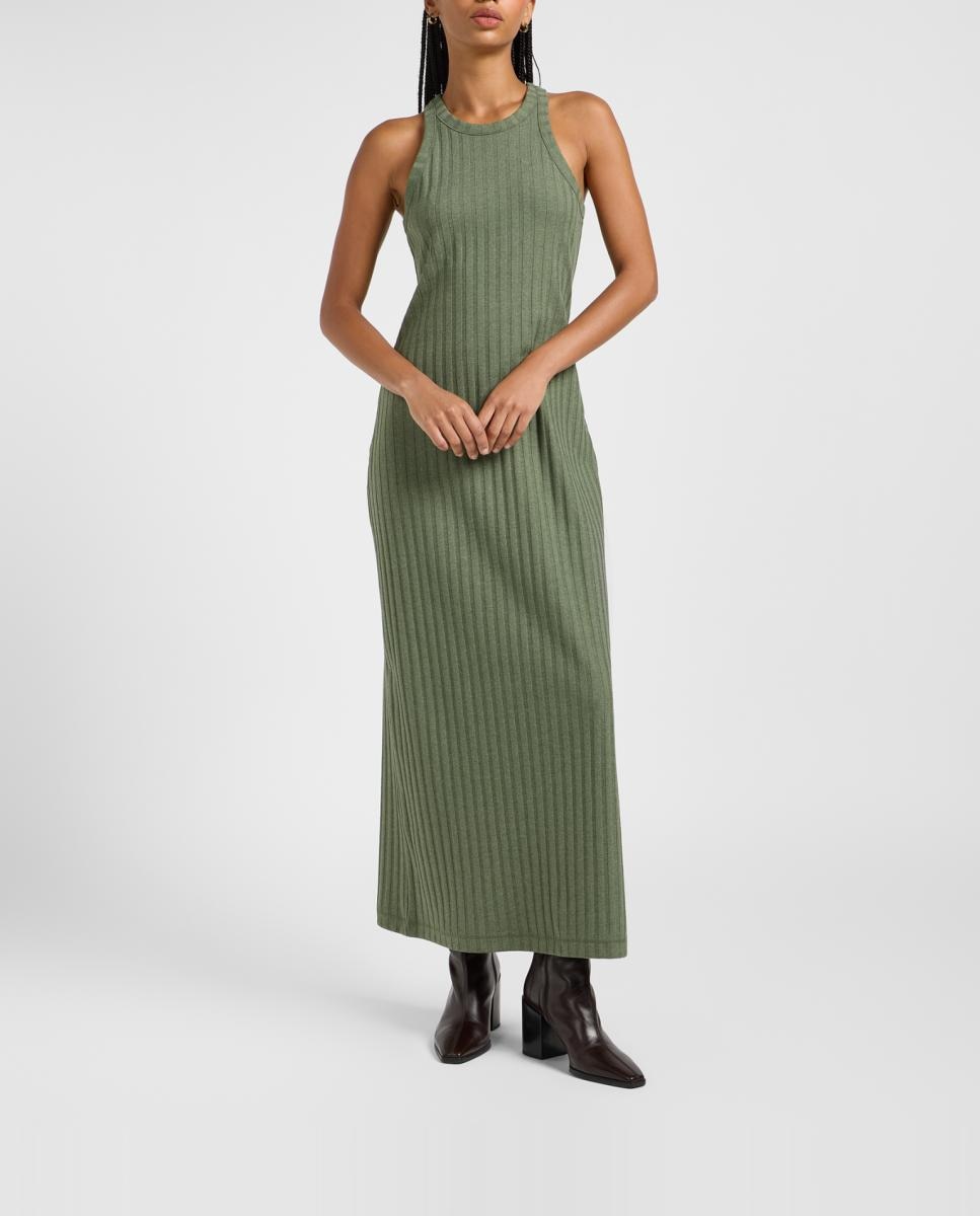 Imagen 0 de Vestido largo de mujer acanalado sin mangas