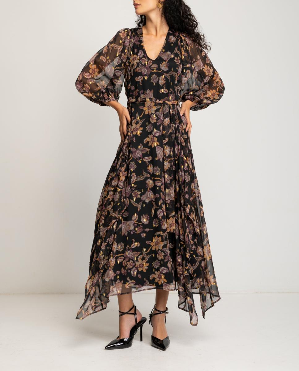 Imagen 0 de Vestido largo con estampado floral de mujer