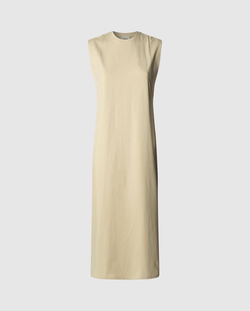 Imagen 0 de Vestido de mujer largo con cuello redondo