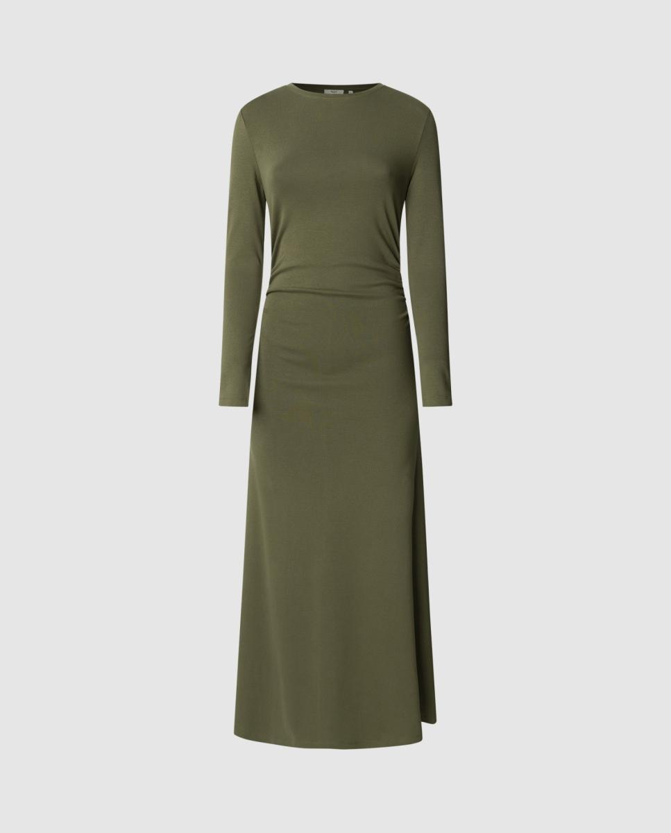 Imagen 0 de Vestido de mujer largo con cuello redondo