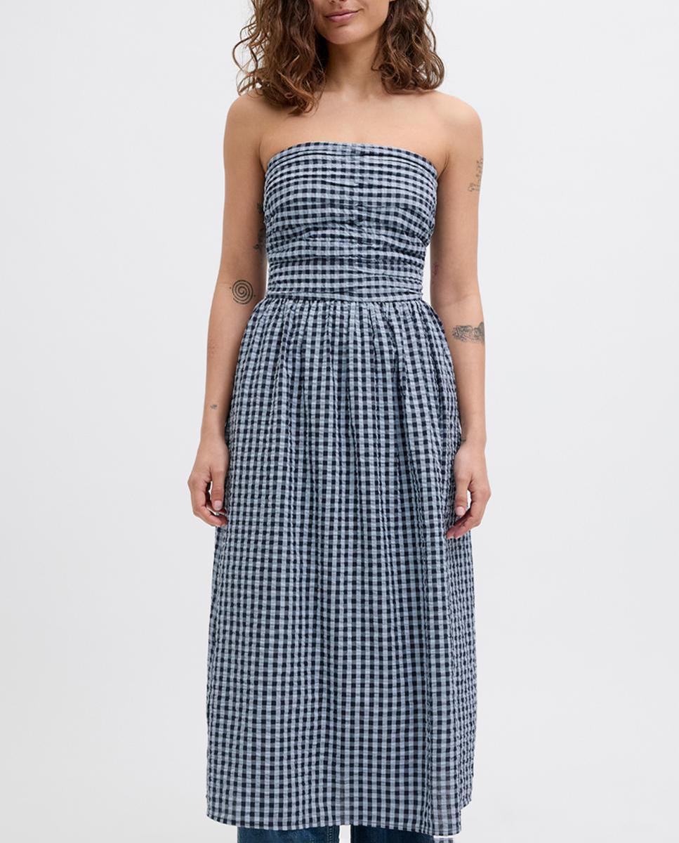 Imagen 0 de Vestido largo estampado vichy