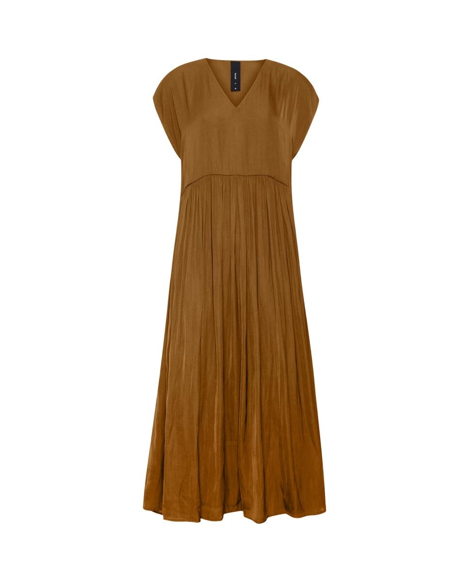 Imagen 0 de Vestido mujer con escote en V y bolsillos laterales.