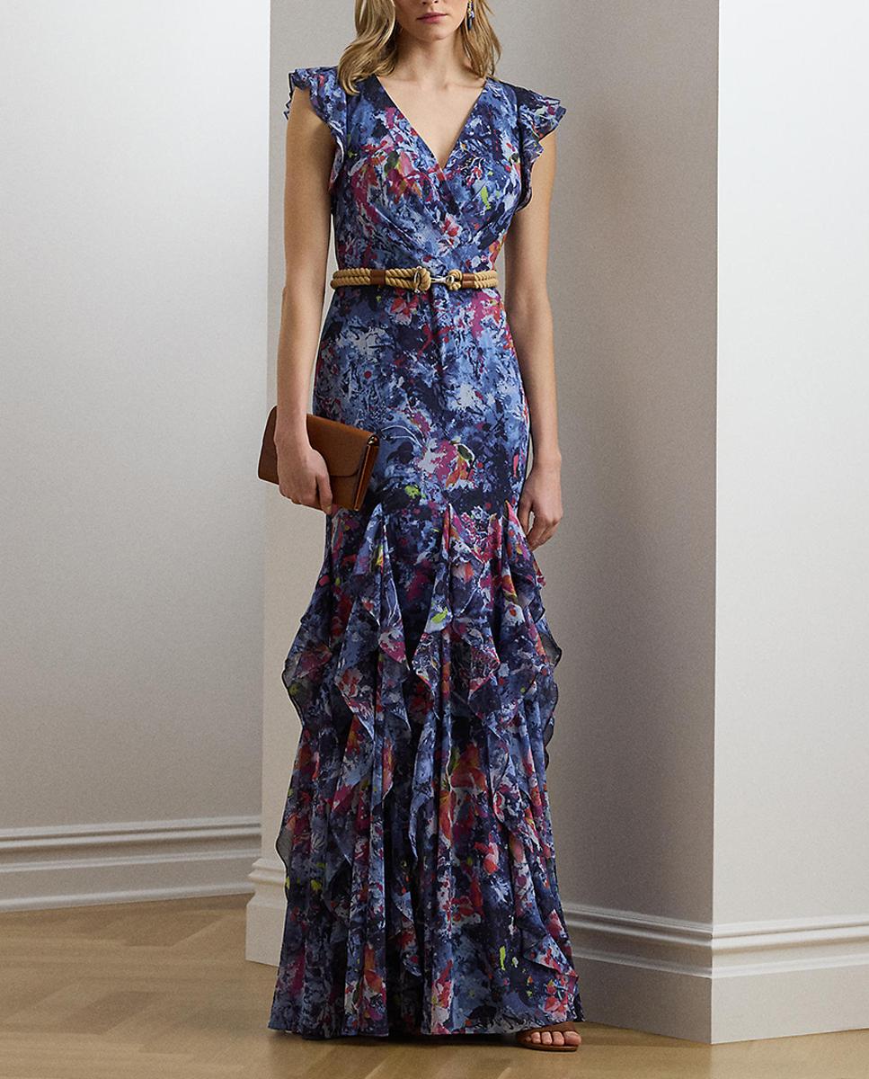 Imagen 0 de Vestido largo con volantes