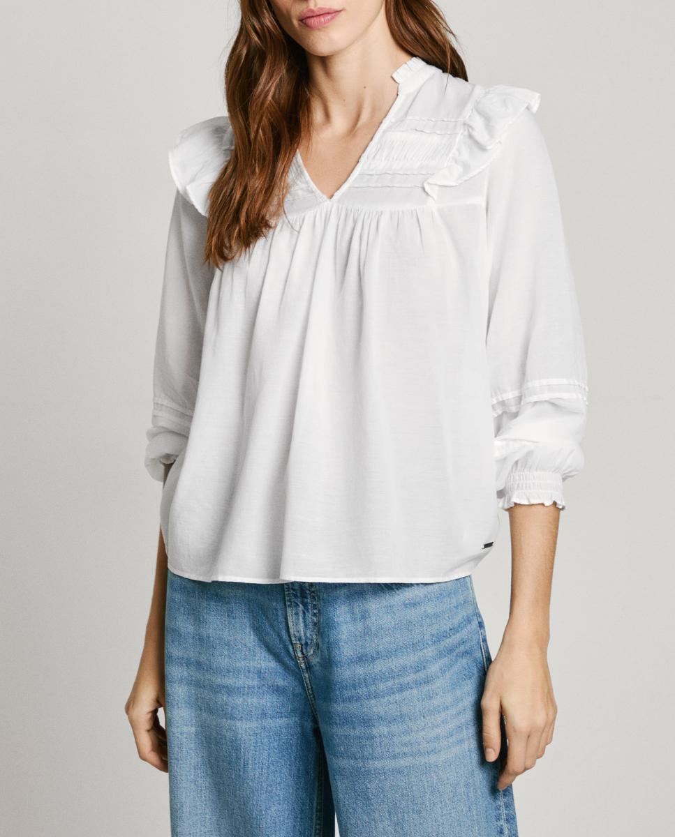 Imagen 0 de Blusa de mujer fluida de manga larga