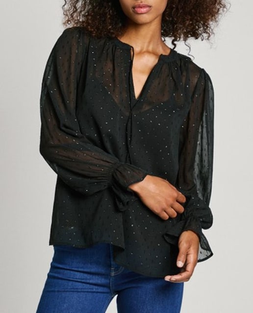 Imagen 0 de Blusa de mujer con lazo en cuello