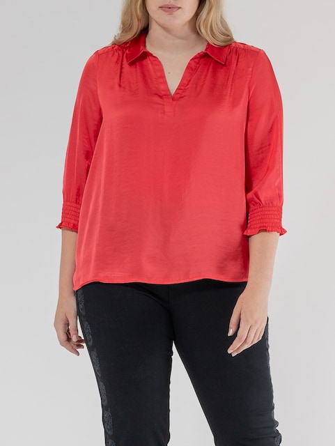 Imagen 0 de Blusa de mujer cuello solapa manga tres cuartos