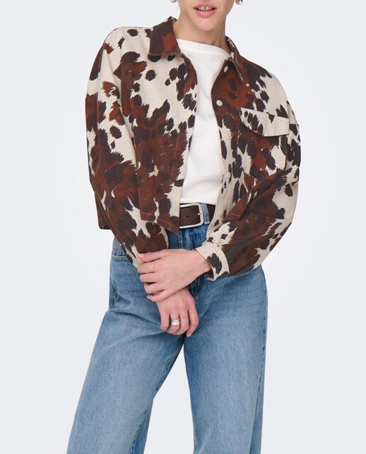 Imagen 0 de Chaqueta con estampado animal de mujer