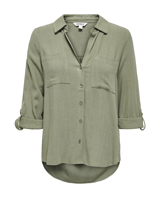 Imagen 0 de Camisa blanca de mujer con botones frontales