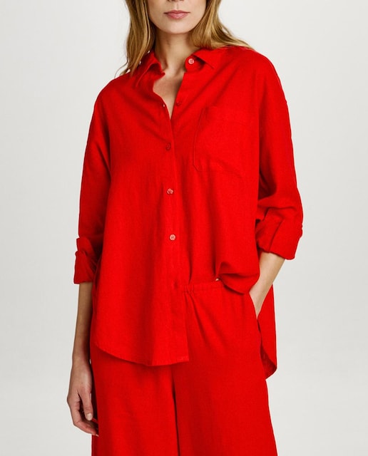 Imagen 0 de Camisa de mujer manga larga oversize