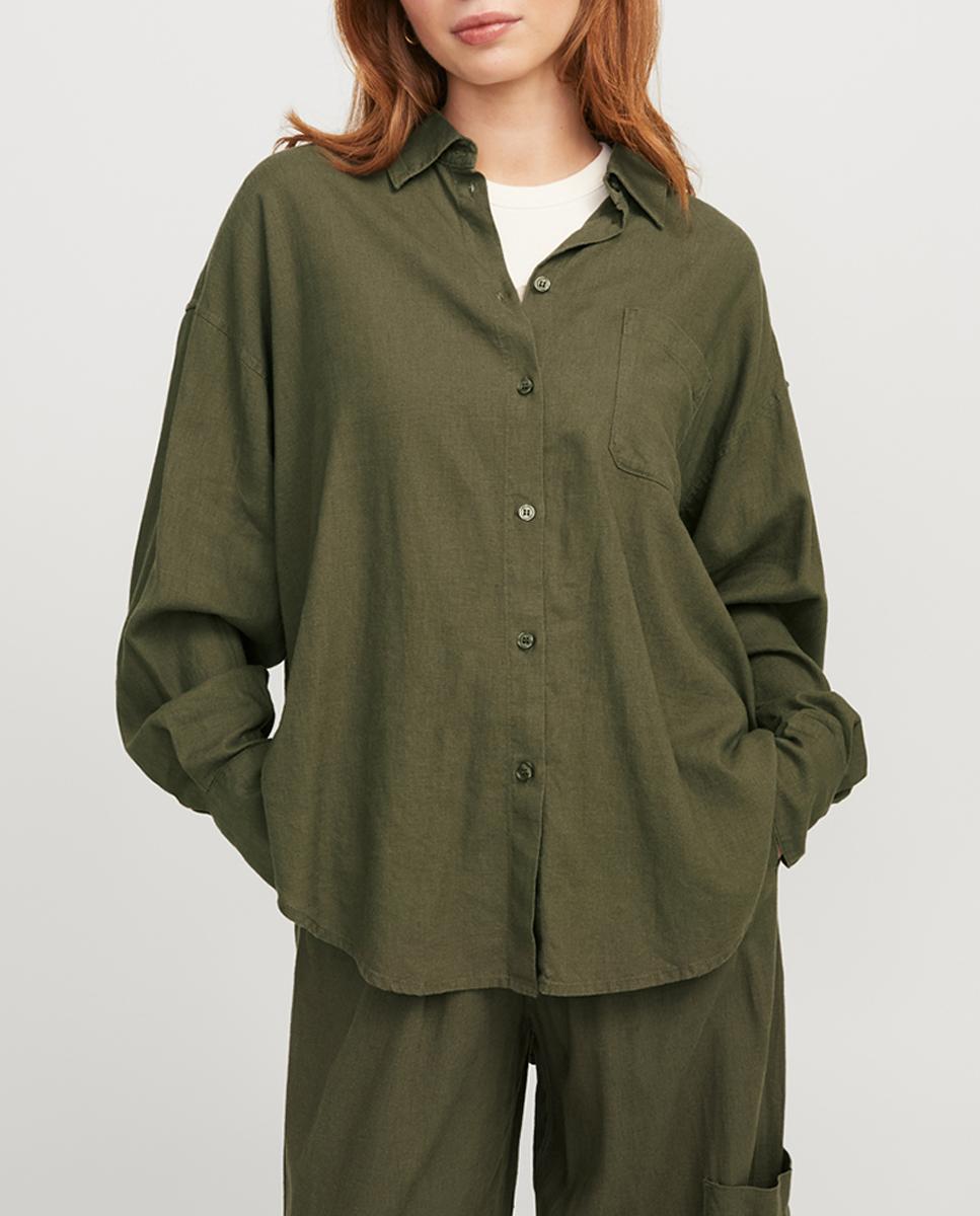 Imagen 0 de Camisa de mujer manga larga oversize