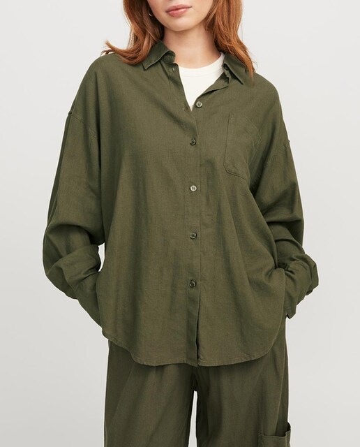 Imagen 0 de Camisa de mujer manga larga oversize