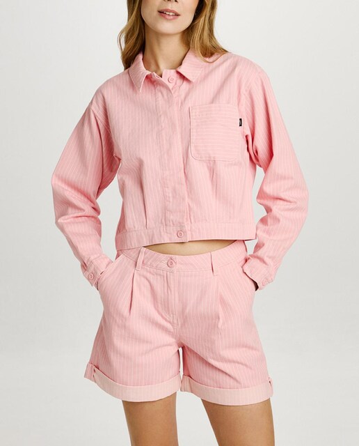 Imagen 0 de Sobrecamisa a rayas de mujer