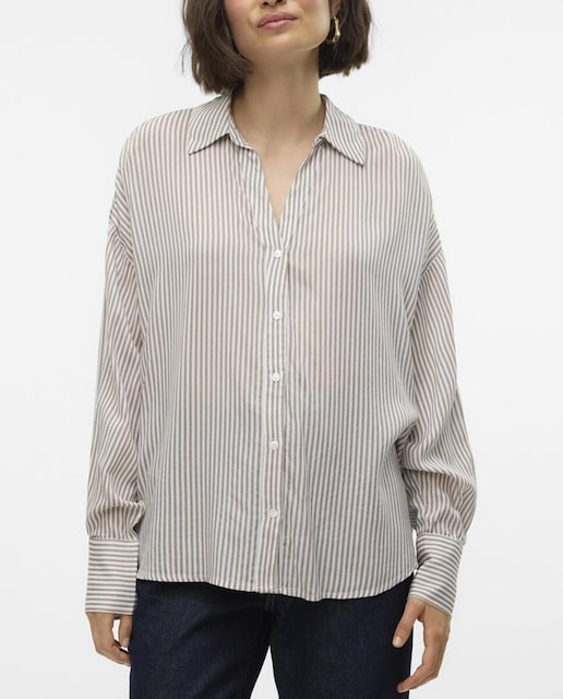 Imagen 0 de Camisa oversize de manga larga de mujer
