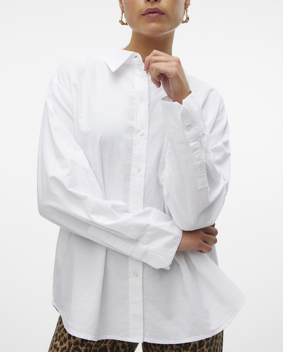 Imagen 0 de Camisa de mujer oversize 100% algodón