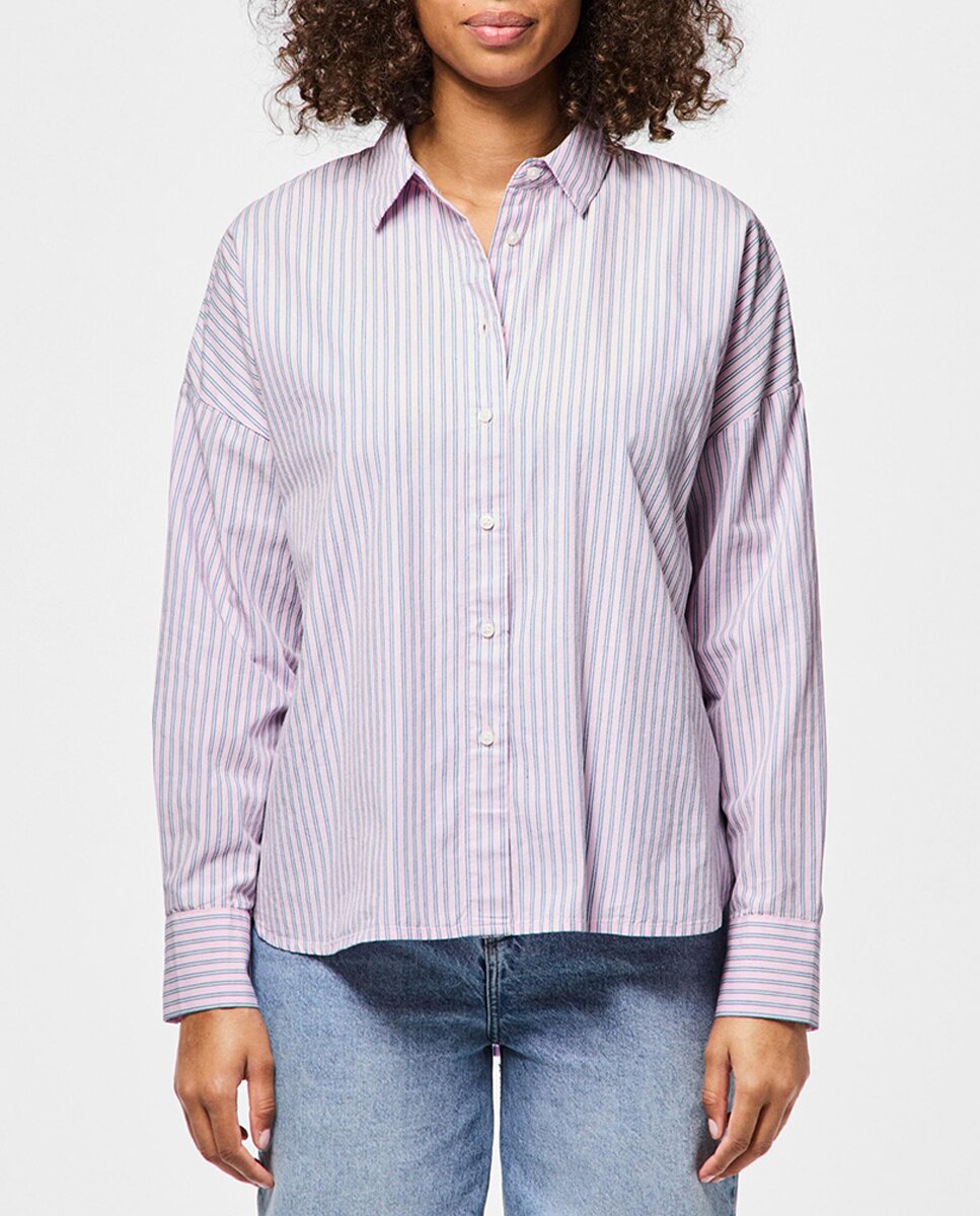 Imagen 0 de Camisa de rayas loose fit de  mujer
