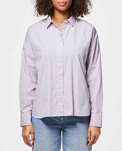 Imagen 0 de Camisa de rayas loose fit de  mujer