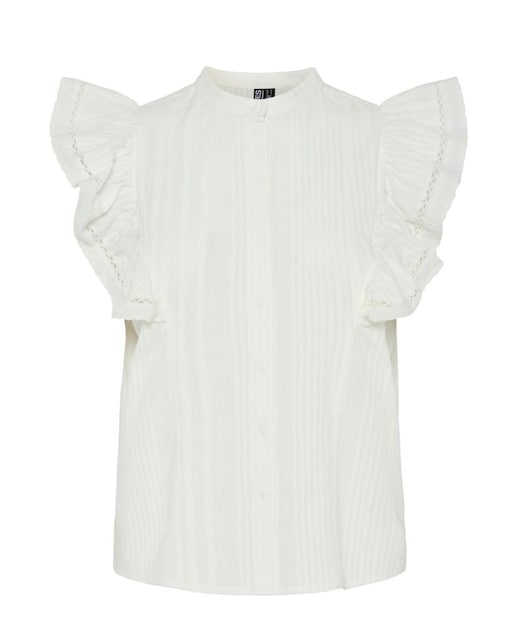 Imagen 0 de Blusa sin mangas con volantes de mujer