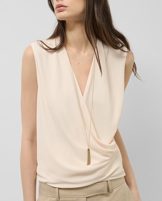 Imagen 0 de Top de mujer cruzado tejido fluido