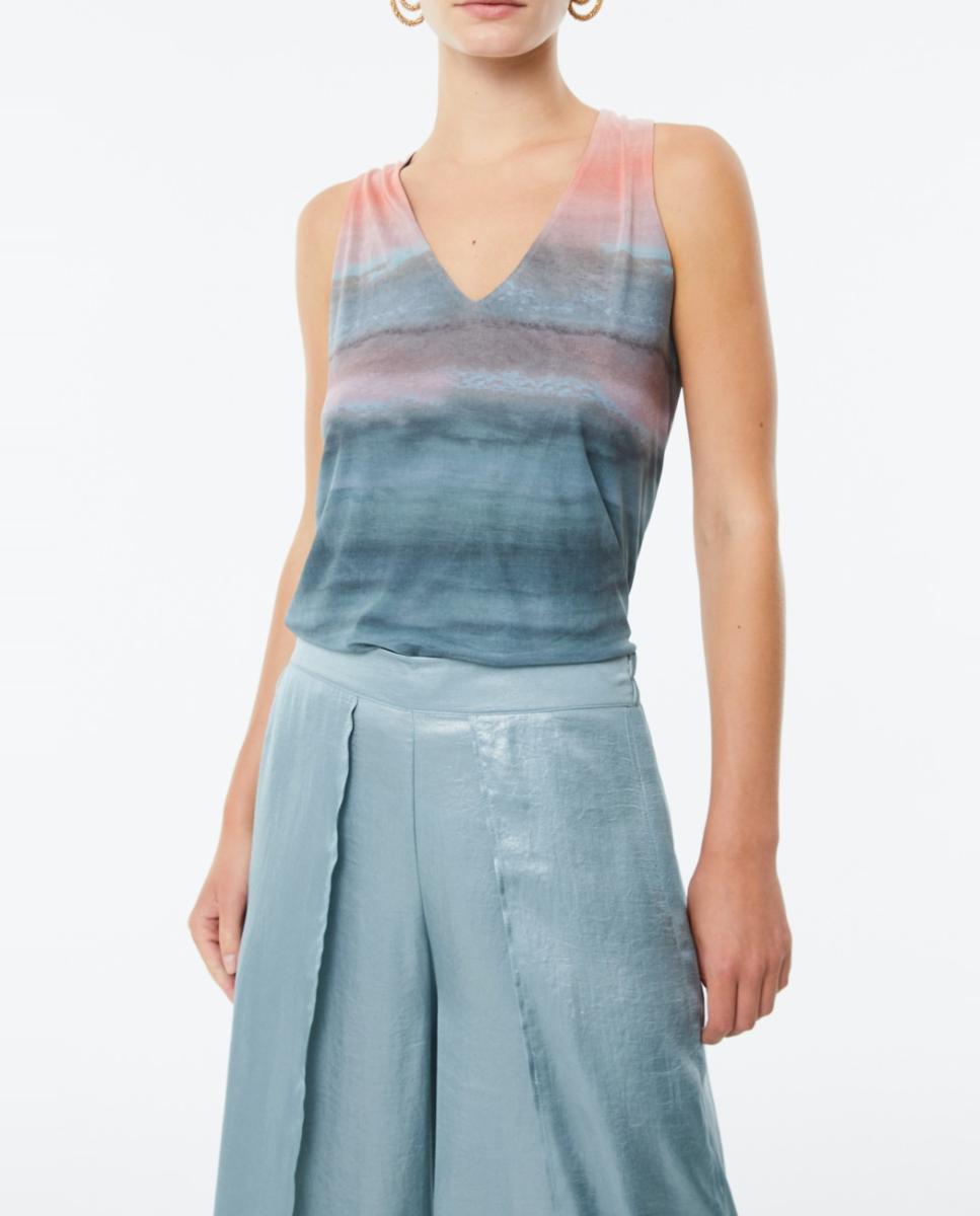 Imagen 0 de Top de mujer en tul estampado tirantes