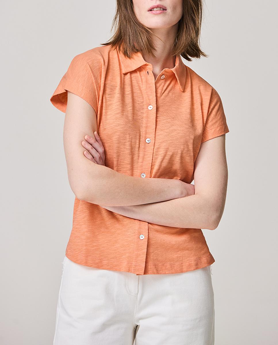Imagen 0 de Camisa de mujer con efecto manga caida