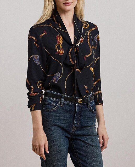 Imagen 0 de Blusa de mujer de manga larga estampada