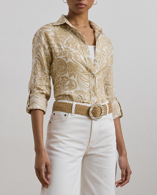 Imagen 0 de Camisa de mujer de lino Relaxed Fit
