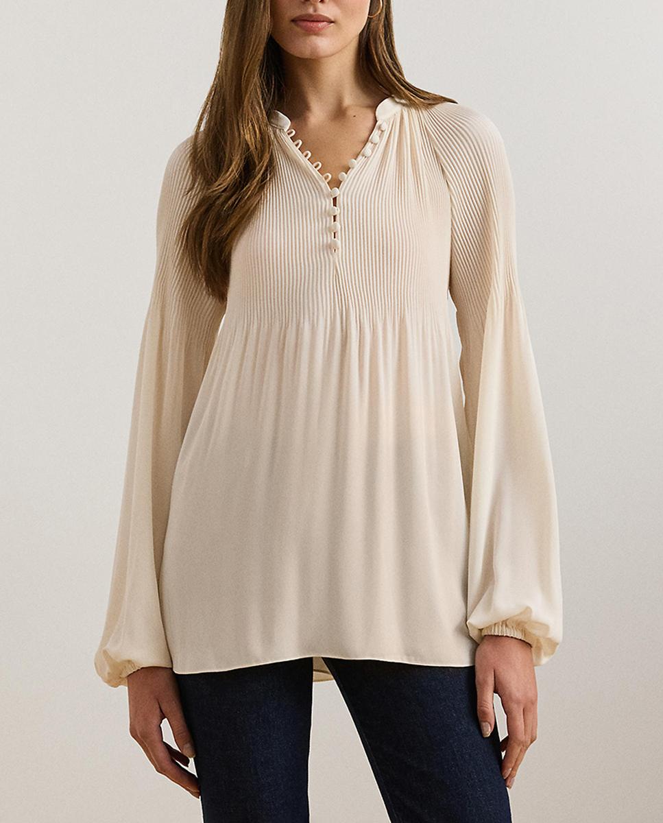 Imagen 0 de Blusa de mujer de manga larga con botones en el cuello