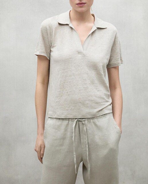 Imagen 0 de Polo de mujer de lino relaxed fit