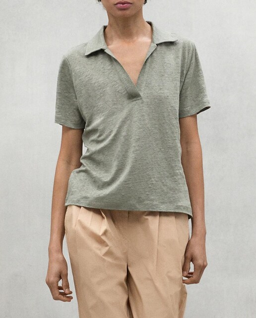 Imagen 0 de Polo de mujer de lino relaxed fit