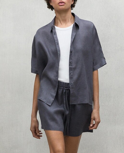 Imagen 0 de Camisa de mujer oversize de lino