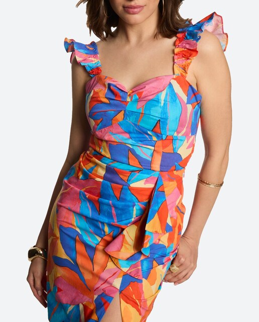 Imagen 0 de Top de mujer estampado volantes