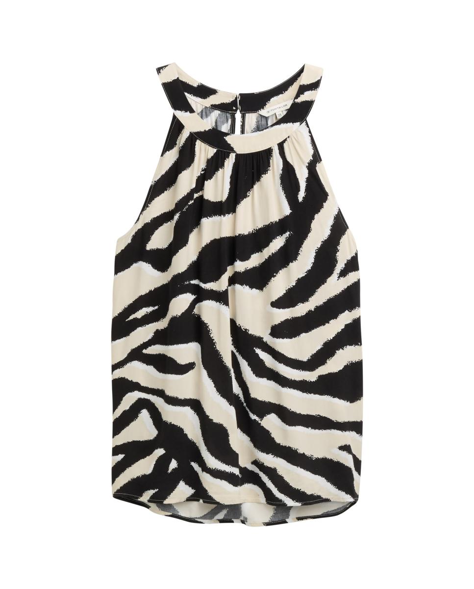 Imagen 0 de Blusa de mujer sin mangas estampado animal print