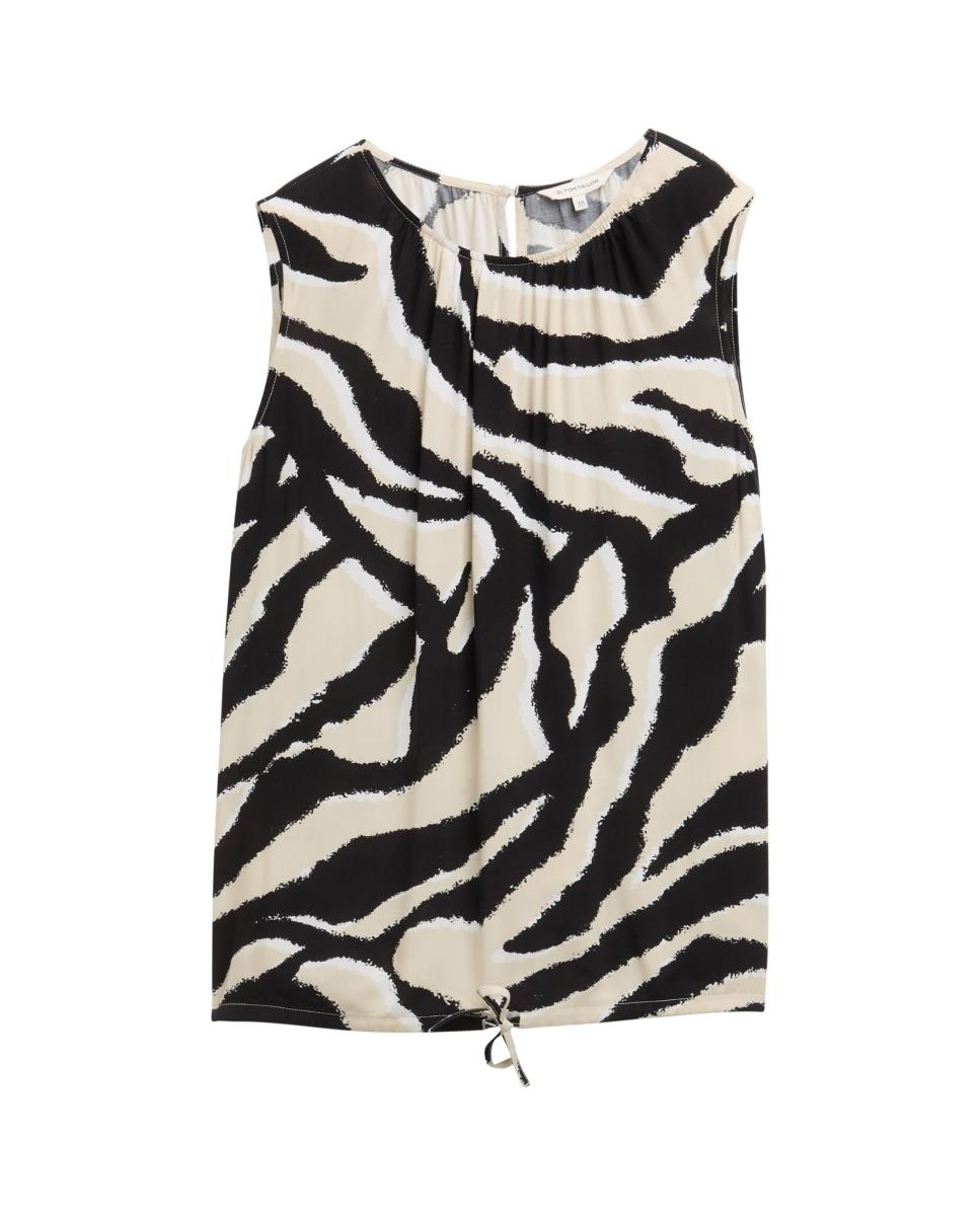 Imagen 0 de Blusa de mujer sin mangas con estampado geométrico
