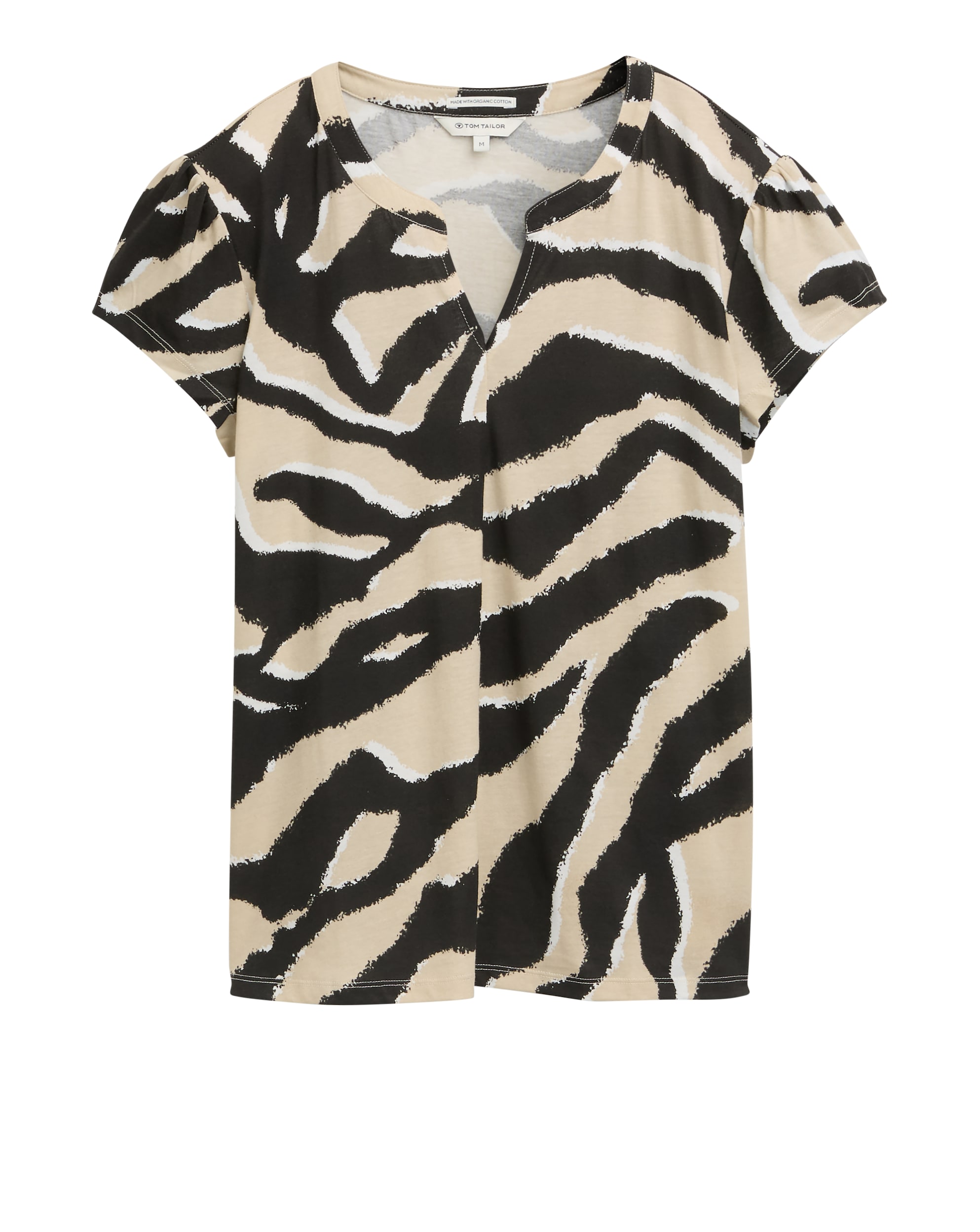 Imagen 0 de Blusa de mujer de manga corta estampado animal print