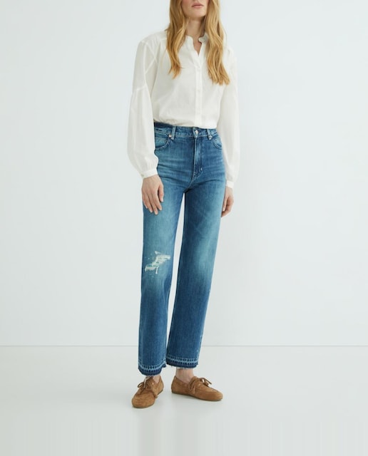 Imagen 0 de Pantalón denim de tiro alto