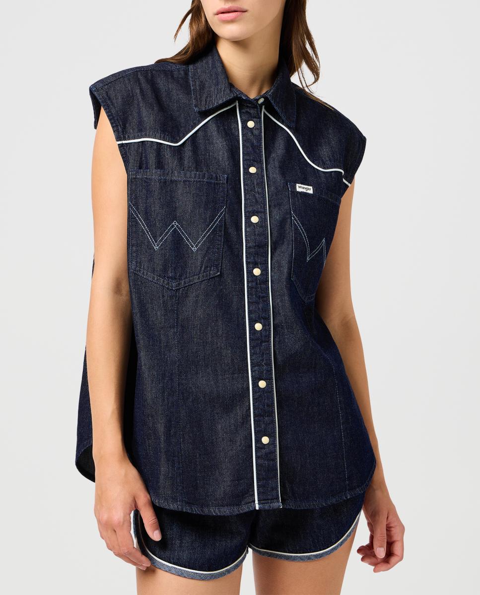 Imagen 0 de Camisa de mujer sin mangas