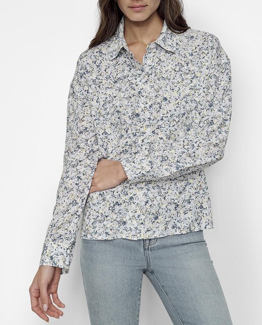 Imagen 0 de Camisa de mujer con manga larga y botones delanteros