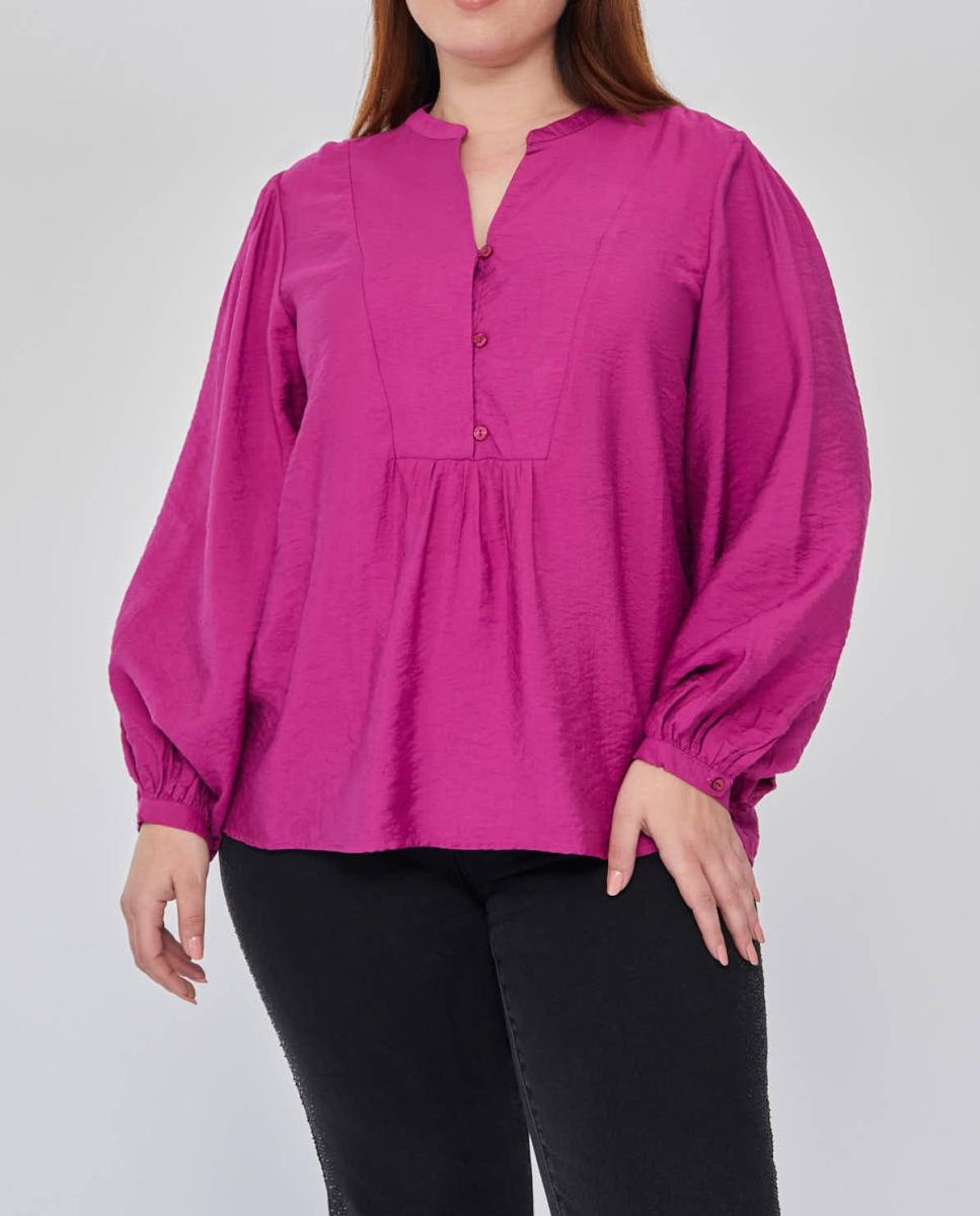Imagen 0 de Blusa cuello redondo mao y abertura frontal