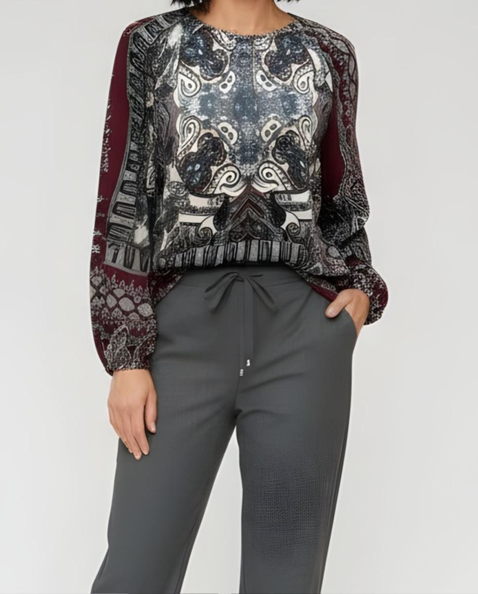 Imagen 0 de Blusa estampado posicional