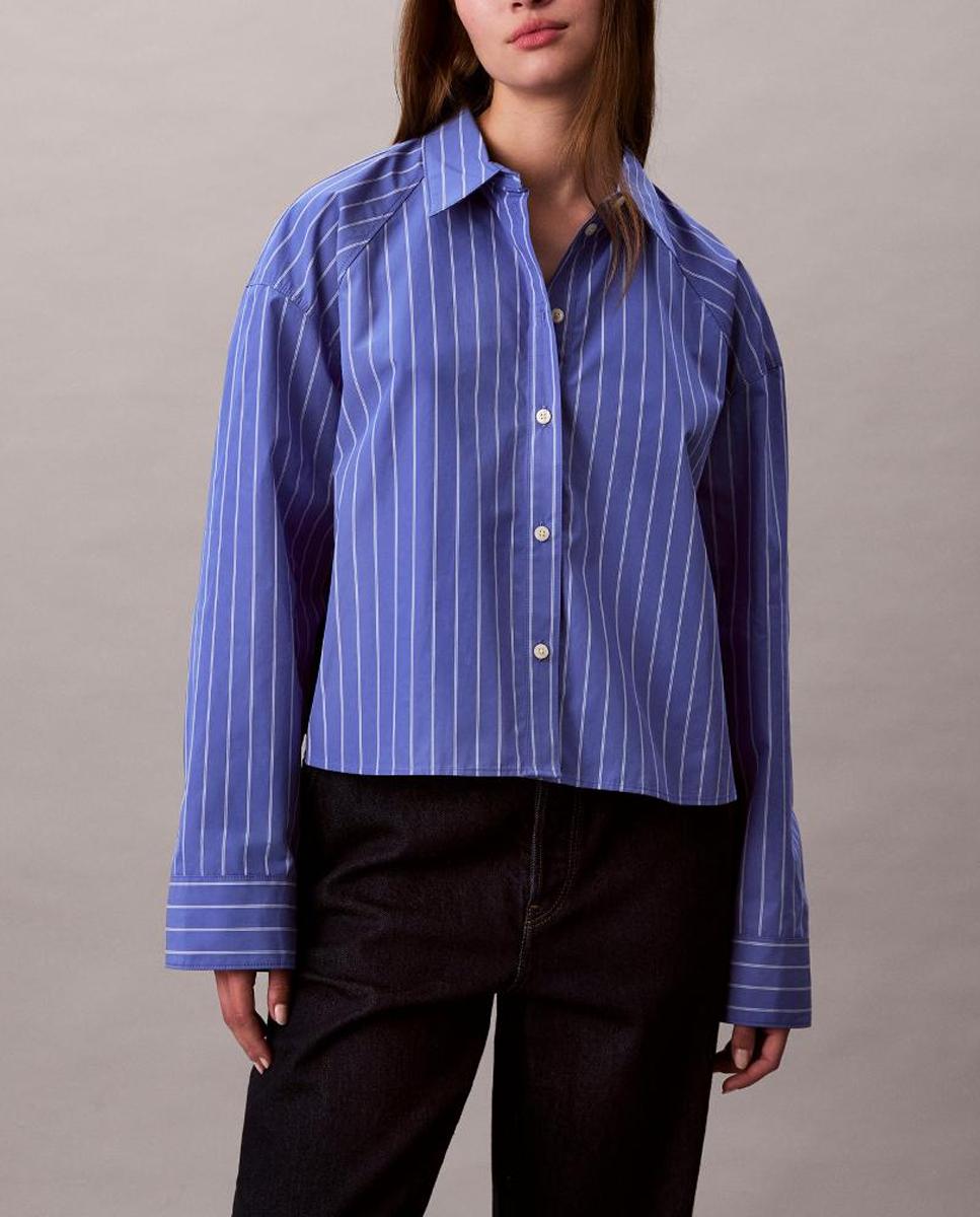 Imagen 0 de Camisa Mujer fit boxy con rayas