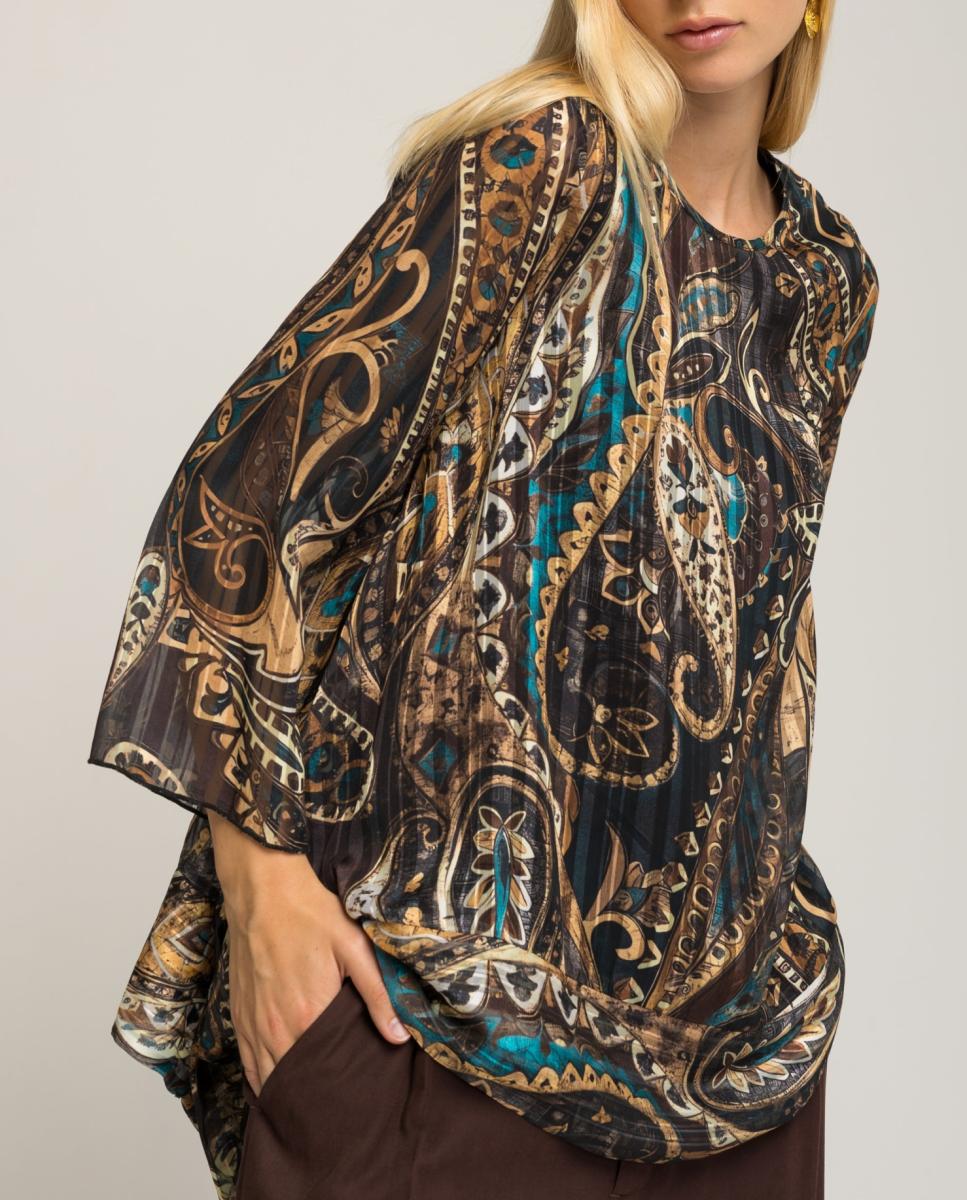 Imagen 0 de Blusa de mujer de manga larga con estampado paisley