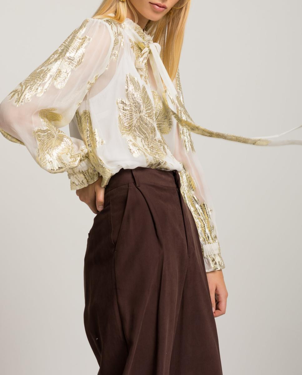 Imagen 0 de Blusa de mujer en gasa translucida