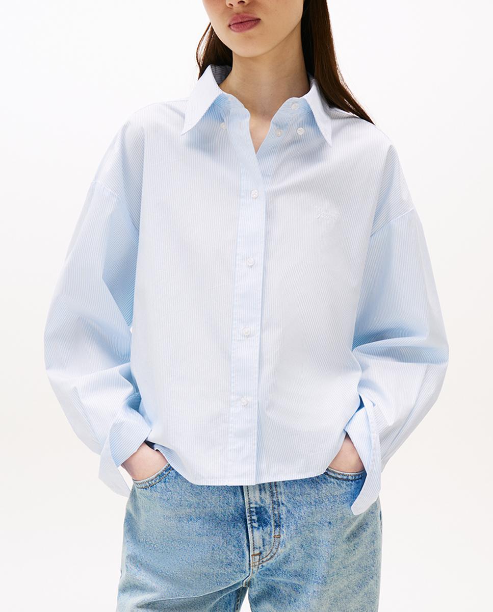 Imagen 0 de Camisa de mujer de rayas cropped