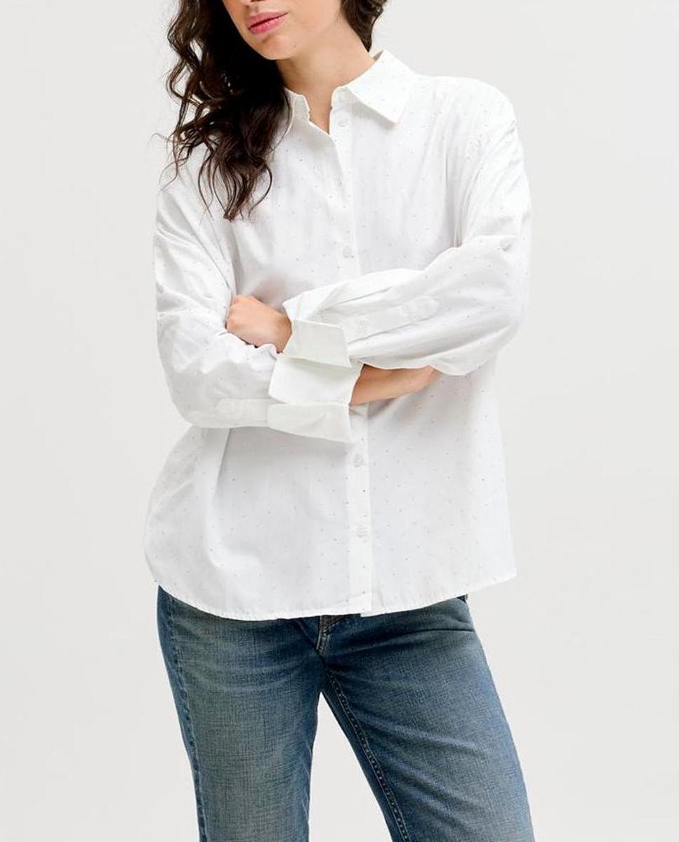 Imagen 0 de Camisa popelín mujer con brillos